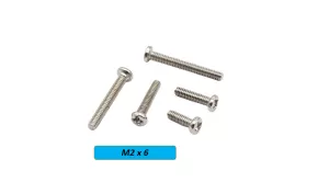 Ốc Vít Đầu Tròn Mạ Ni-Ken M2x6 (50con)